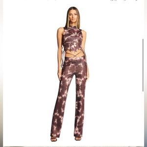 I am Gia Brown Tie Dye Pants~ Evie set